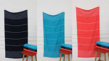 “Luxury Oversized Striped Cotton Towels – 100% Soft & Absorbent, 30" × 60" Beach & Bath Collection”